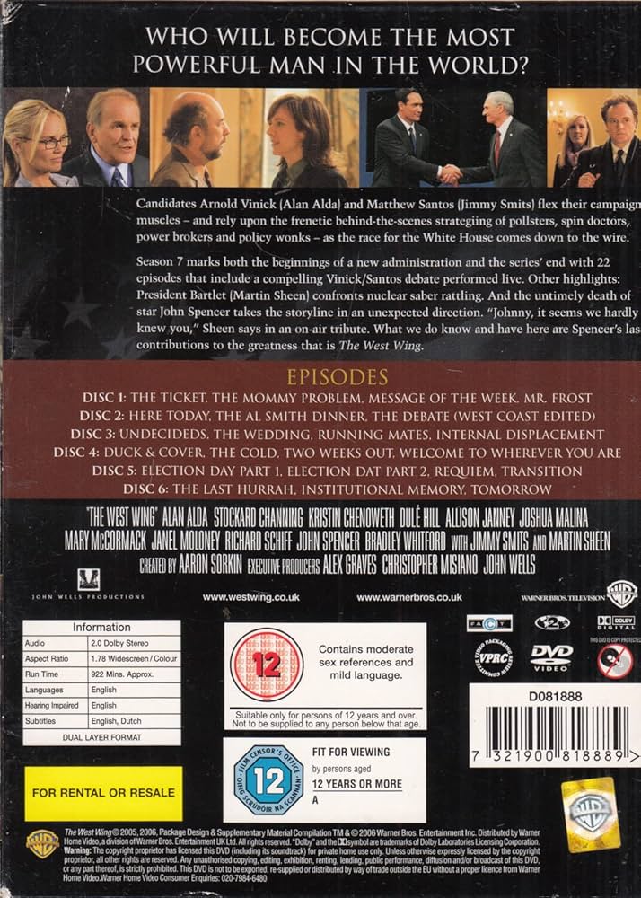 (未使用･未開封品)The West Wing the Complete Seventh Season Buy The West Wing: the Complete Seventh Season (DVD) online